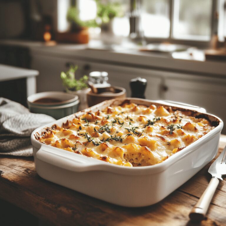 A warm, inviting kitchen scene showcasing an array of colorful ingredients and cooking tools, including bowls, utensils, and spices, arranged on a stylish countertop. The space is well-lit with soft, natural light, creating a cozy atmosphere. There are hints of casserole dishes and preparation techniques subtly integrated into the background, conveying the theme of simple, crowd-friendly cooking without focusing on a specific dish. The overall vibe is friendly and professional, inviting viewers to explore the world of easy, delicious meals.