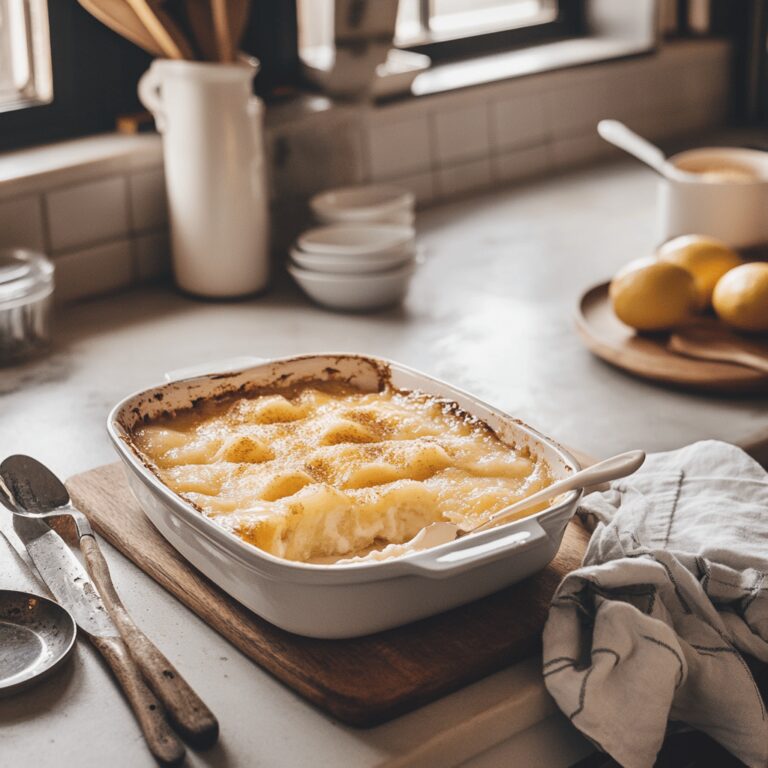 An inviting image of a modern kitchen with a warm and cozy vibe, featuring various cooking utensils, bowls, and ingredients scattered across a countertop. Soft, natural lighting enhances the scene, creating a friendly atmosphere that subtly reflects a food blog theme. The background showcases hints of a classic Canadian dessert, with a focus on the kitchen's homely yet professional details, instead of a single dish.